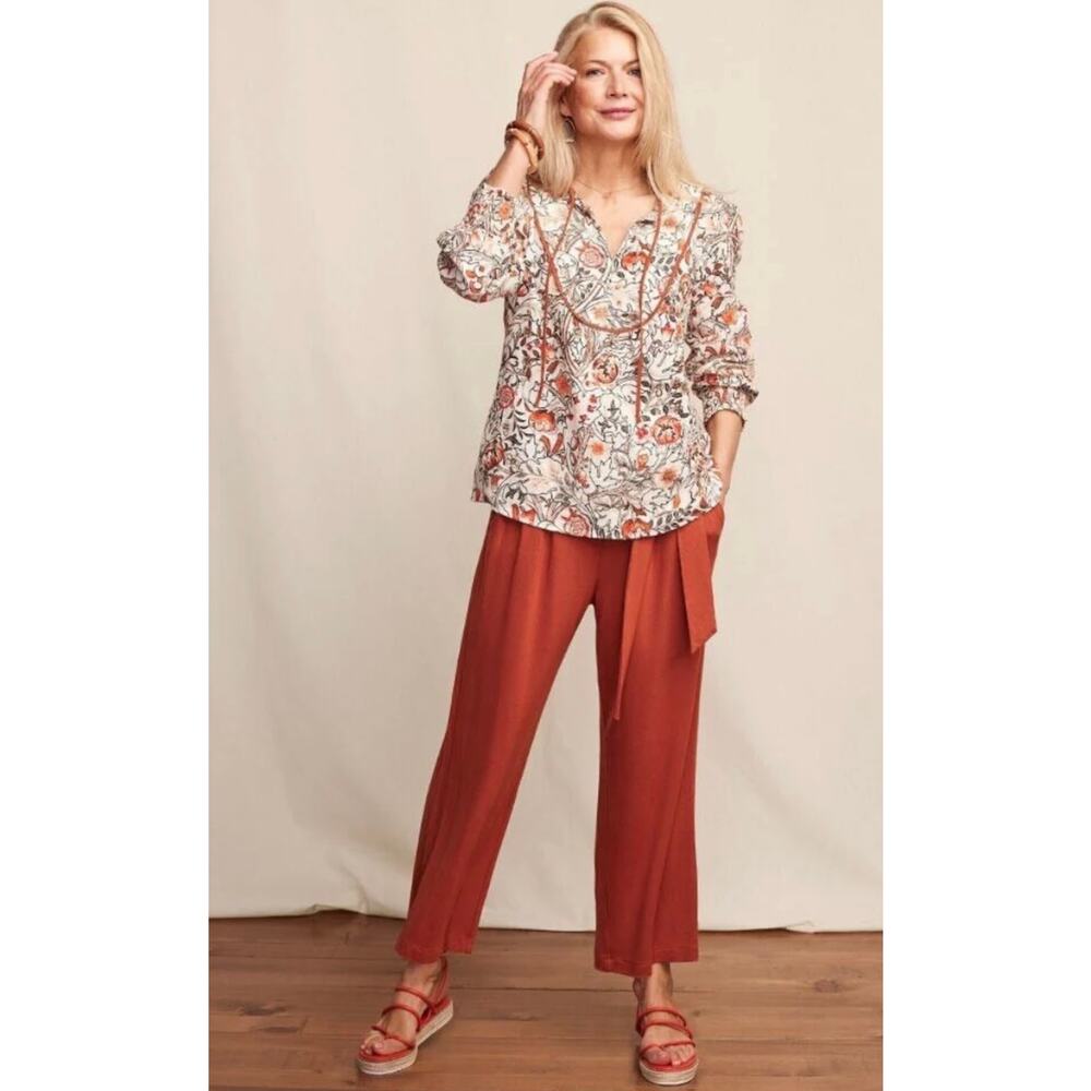 Matilda Jane Heart to Heart Warm Welcome Wide Leg Cropped Pants Womens Large